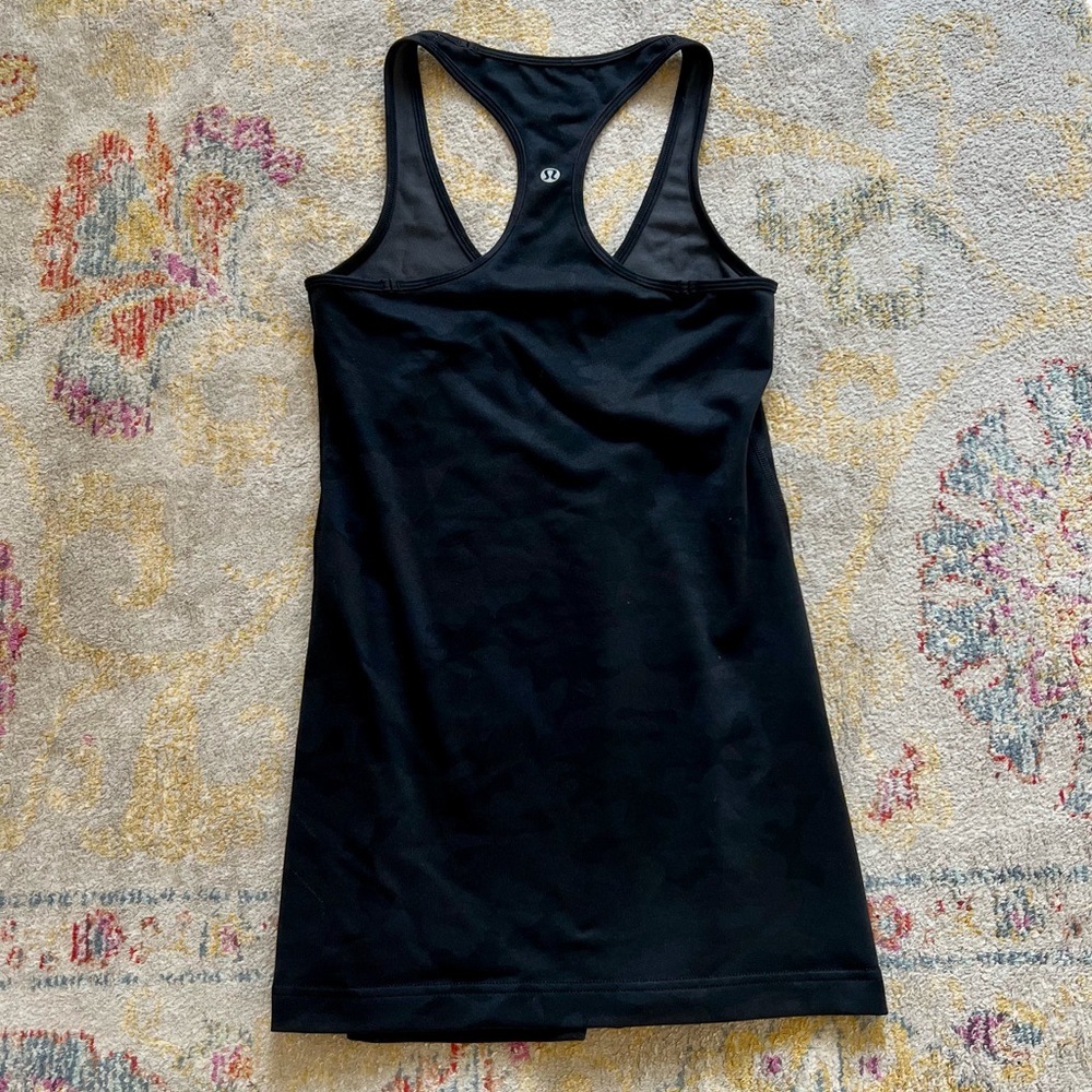 Lululemon Black Camo Racer back tank size 6